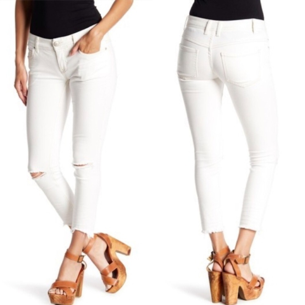 Free People busted knee skinny